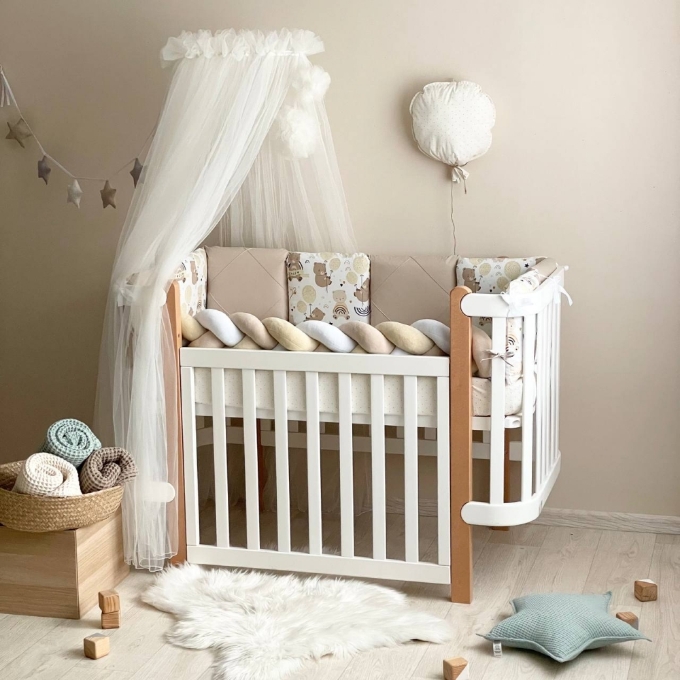 Set lenjerie Patut Bebe Copii 7 piese Ursulet de plus (11)